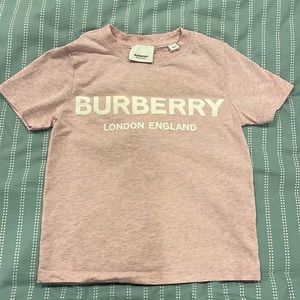 Lil girl Burberry Logo shirt, gently worn still in good condition.